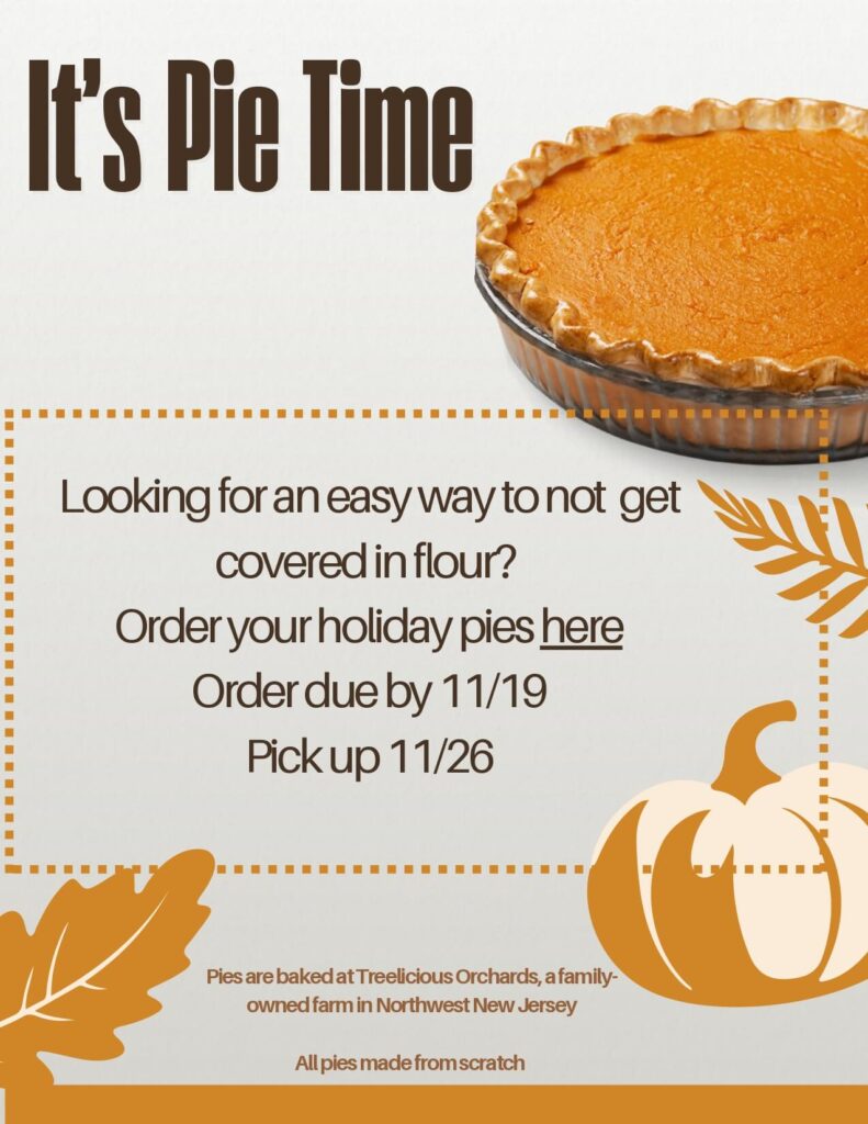 November 2024 Pie Order information